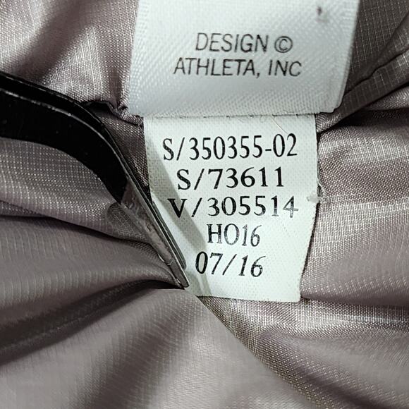 Athleta Jacket Womens XS Dusty Pink Downabout Quilted Puffer Down Asymmetric Zip - Picture 11 of 14